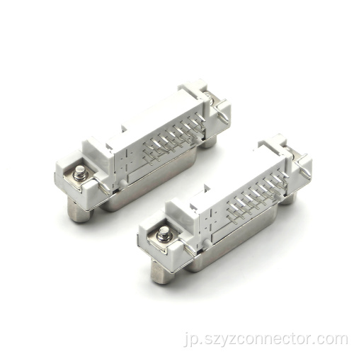 DVI コネクタ ライト アングル DIP メス ホワイト 29P